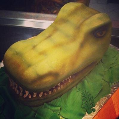 Dinosaur head - Cake by Nicolle Casanova