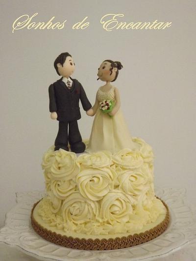 My 1st wedding cake 2nd part - Cake by Sonhos de Encantar by Sónia Neto