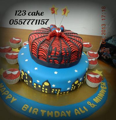 spider man cake - Cake by Hiyam Smady