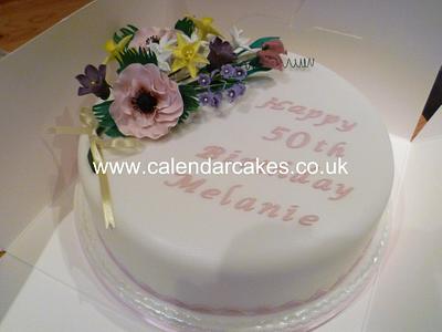 Hand made sugar flowers - Cake by Jackie
