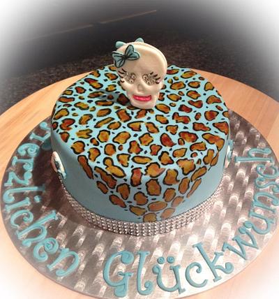Turquoise Leoprint-Cake - Cake by Monika Klaudusz