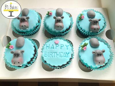 Hippo Cupcakes - Cake by B's Bakes 