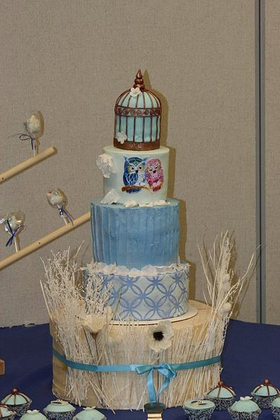 Blue Themed Birthday - Cake by Jacqulin