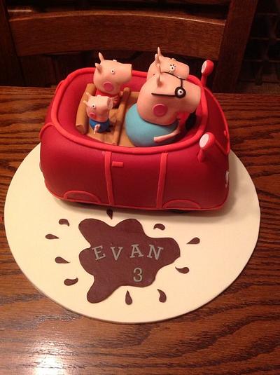 Pepa pig family car - Cake by 2wheelbaker