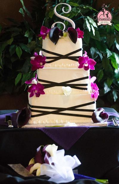 Orchid Wedding Cake - Cake by Veronica Matteson