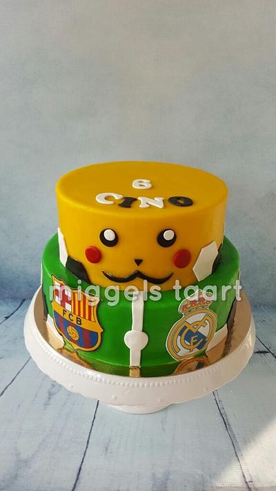 pikachu football theme - Cake by henriet miggelenbrink
