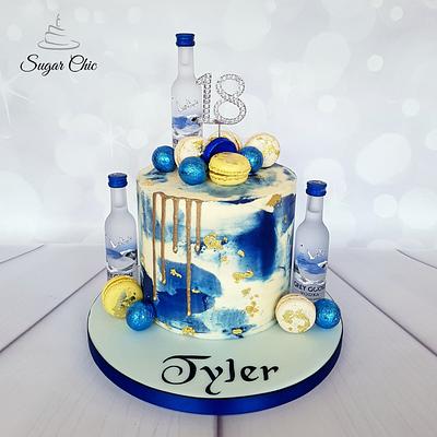 x Electric Blue Marble Buttercream x - Cake by Sugar Chic