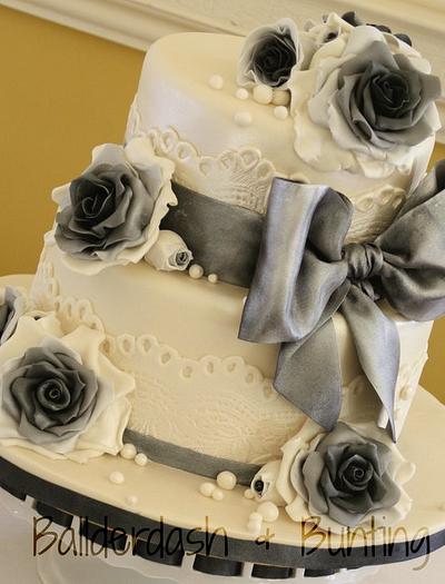 Black and white wedding cake - Cake by Ballderdash & Bunting