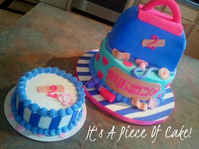 Doc McStuffins Themed cake, buttercream icing - Cake by Rebecca