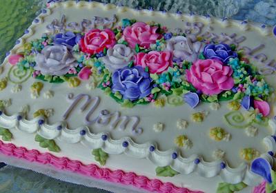 Romantic pastel buttercream roses cake - Cake by Nancys Fancys Cakes & Catering (Nancy Goolsby)