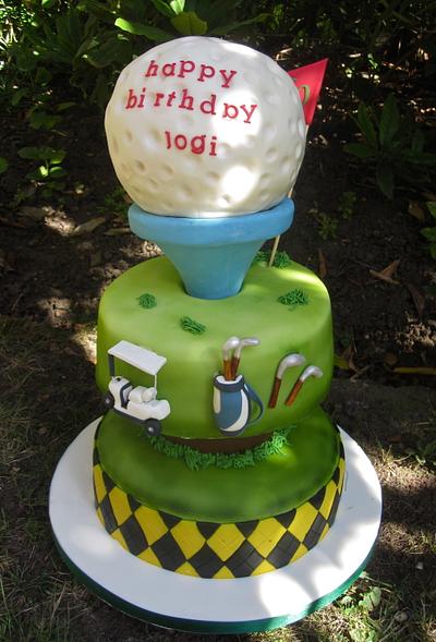 Golf Birthday Cake - Cake by Daisy Brydon Creations