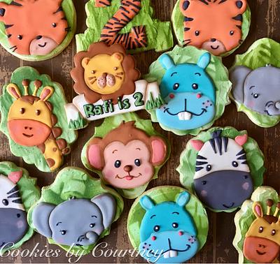 Jungle Theme Birthday Cookies - Cake by CookiesByCourtney