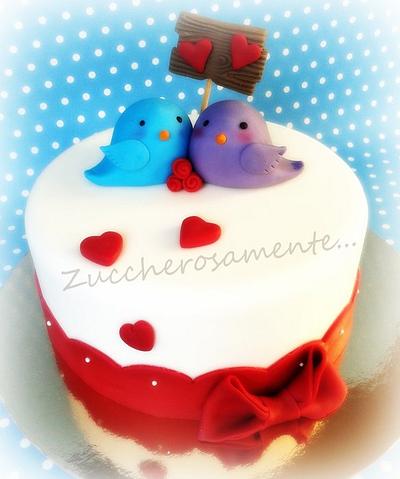Birds in love cake - Cake by Silvia Tartari