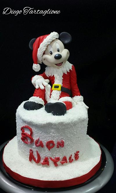mickey mouse ready for Christmas. .. - Cake by Diego