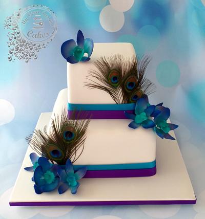 Peacock theme  - Cake by Beata Khoo