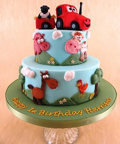 Farm Themed First Birthday Cake - Cake by Natasha Shomali