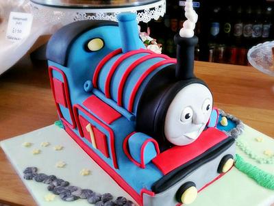 Thomas the Tank engine - Cake by Lisa Wheatcroft