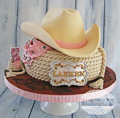 Cowboy hat & buckle cake - Cake by Julie Tenlen