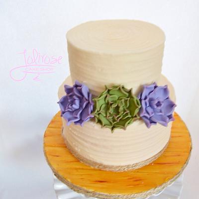 Rustic textured buttercream wedding cake - Cake by Jolirose Cake Shop