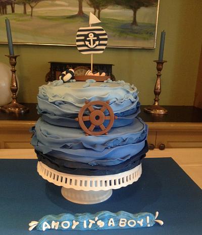 Nautical Baby Shower cake - Cake by WANDA