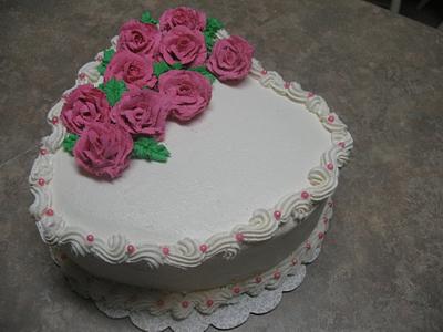 My first time making roses - Cake by cher45