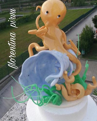 Polyp in the sea  - Cake by Florentina Pirvu