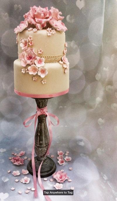 Pink blossom  - Cake by lorraine mcgarry