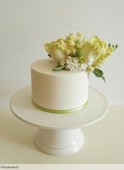 Parrot Tulips and Freesia  - Cake by Petalsweet