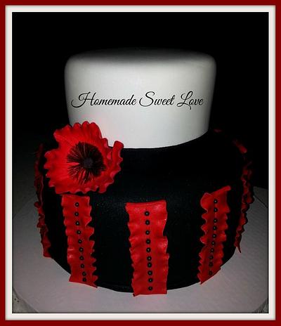 Red , Black and White!! - Cake by  Brenda Lee Rivera 