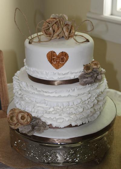Country Chic Wedding Cake - Cake by Teresa Markarian