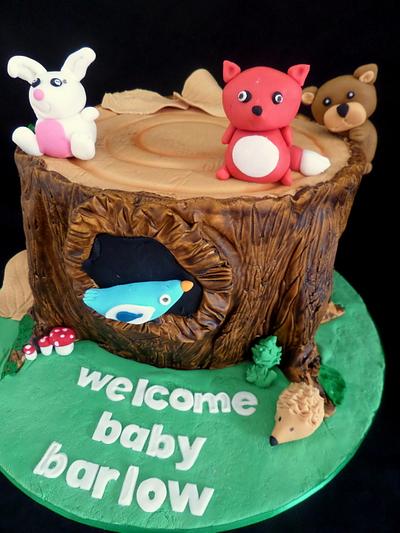 Woodlands Theme Baby Shower - Cake by jbcakedesign