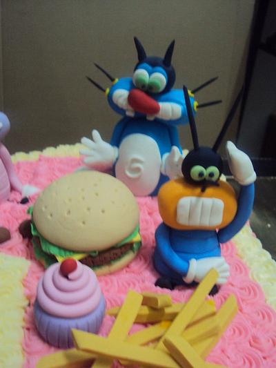 Oggy and the cockroaches - Cake by Letchumi Sekaran