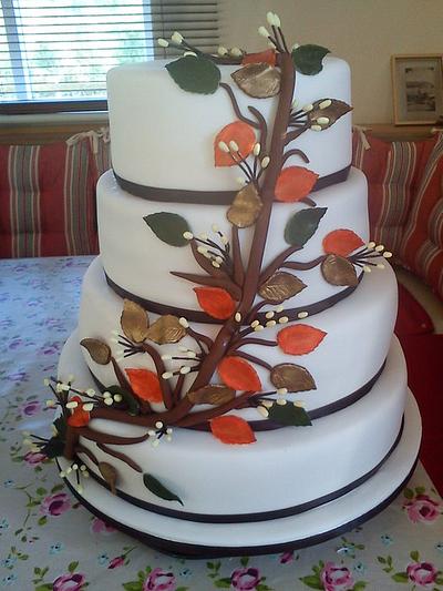 Autumn Wedding cake - Cake by sarahf