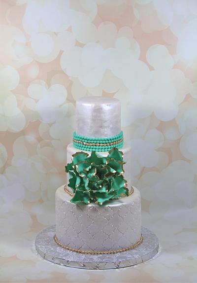 white and green cake - Cake by soods