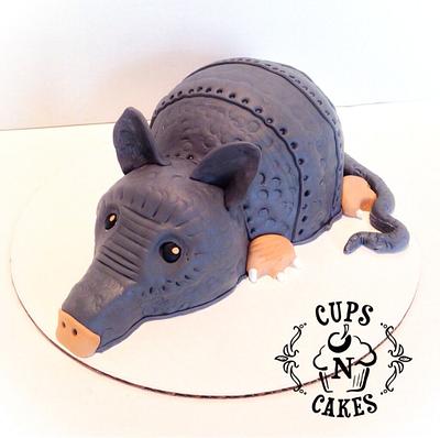 Armadillo Grooms Cake - Cake by Cups-N-Cakes 
