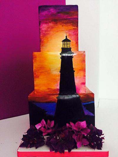 lighthouse cake - Cake by MELANIASCAKEATELIER