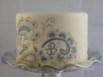 Painted Paisleys - Cake by Kristen