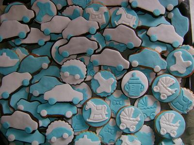 White and blue cookies - Cake by Dora Th.