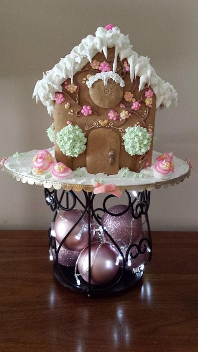 Gingerbread house cake.  - Cake by cakebykatiemclaren