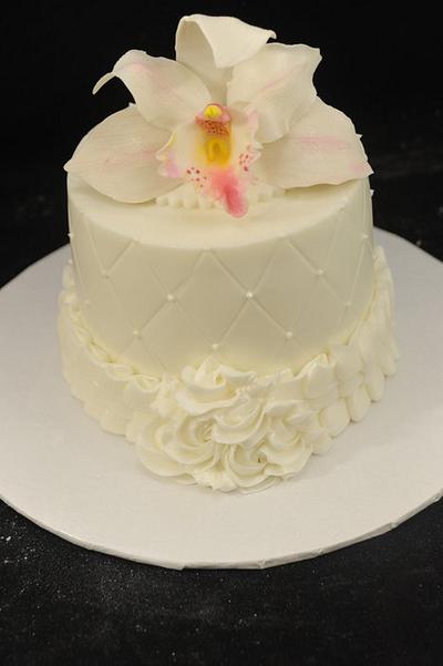 Quilting and Sugar Orchid - Cake by Sugarpixy