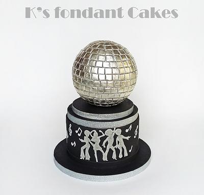 Disco dancers & Disco Mirror Ball - Cake by K's fondant Cakes