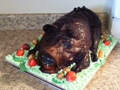 roasted pig - Cake by CakesByGeri