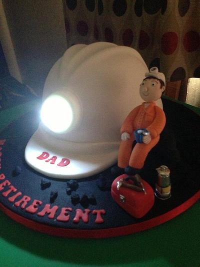 A coal miners retirement  - Cake by Donnajanecakes 