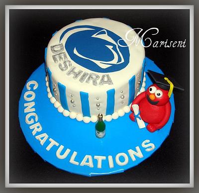Penn State Graduation Cake - Cake by Slice of Sweet Art