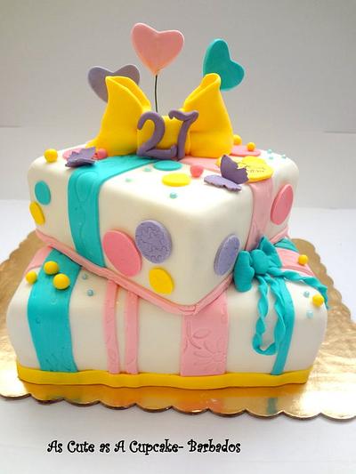 Fun Gift box cake! - Cake by Joanna