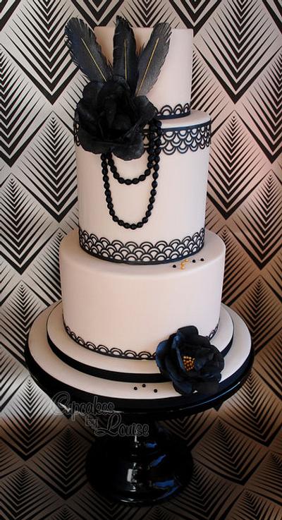 Gatsby themed 'Flappers and Dappers' cake - Cake by CupcakesbyLouise