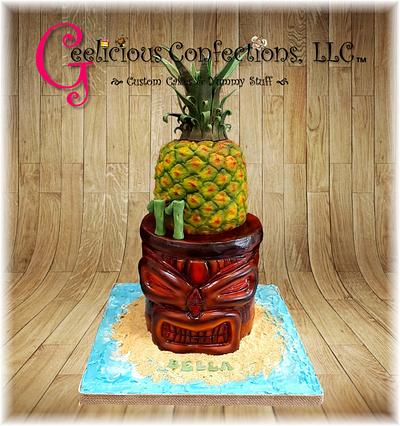 Tiki themed cake - Cake by Geelicious Confections