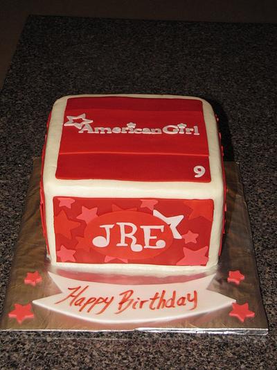 American Girl Gift Box cake - Cake by Deborah
