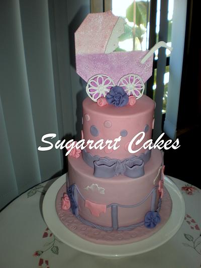 Baby Carriage - Cake by Sugarart Cakes