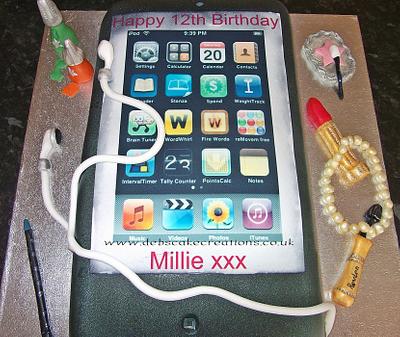 ipod touch cake - Cake by debscakecreations